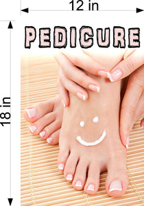 Pedicure 15 Wallpaper Poster Decal with Adhesive Backing Wall Sticker Decor Indoors Interior Sign Vertical