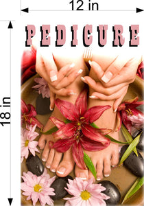 Pedicure 19 Wallpaper Poster Decal with Adhesive Backing Wall Sticker Decor Indoors Interior Sign Vertical