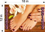 Pedicure & Manicure 02 Wallpaper Poster Decal with Adhesive Backing Wall Sticker Decor Indoors Interior Sign Horizontal