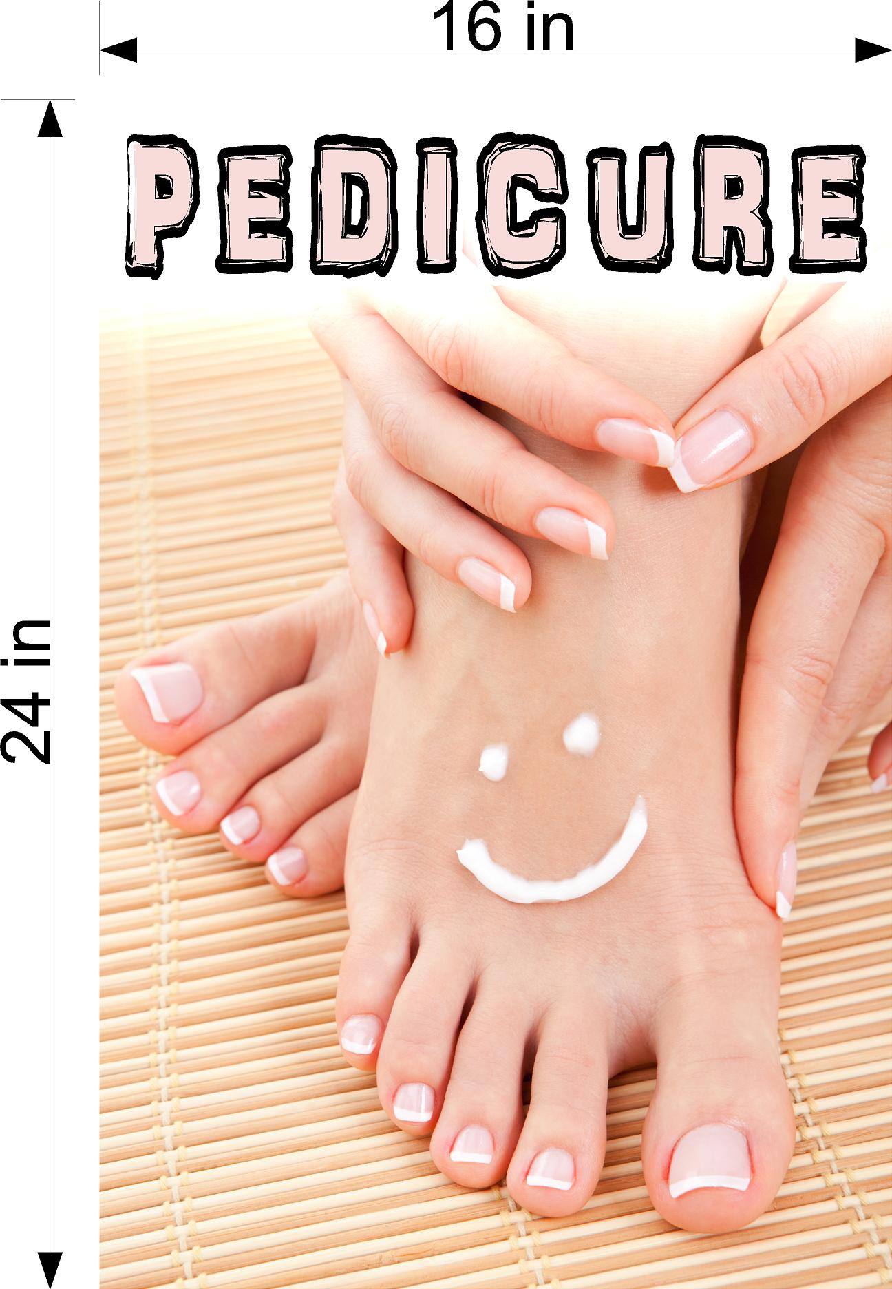 Pedicure 15 Wallpaper Poster Decal with Adhesive Backing Wall Sticker Decor Indoors Interior Sign Vertical