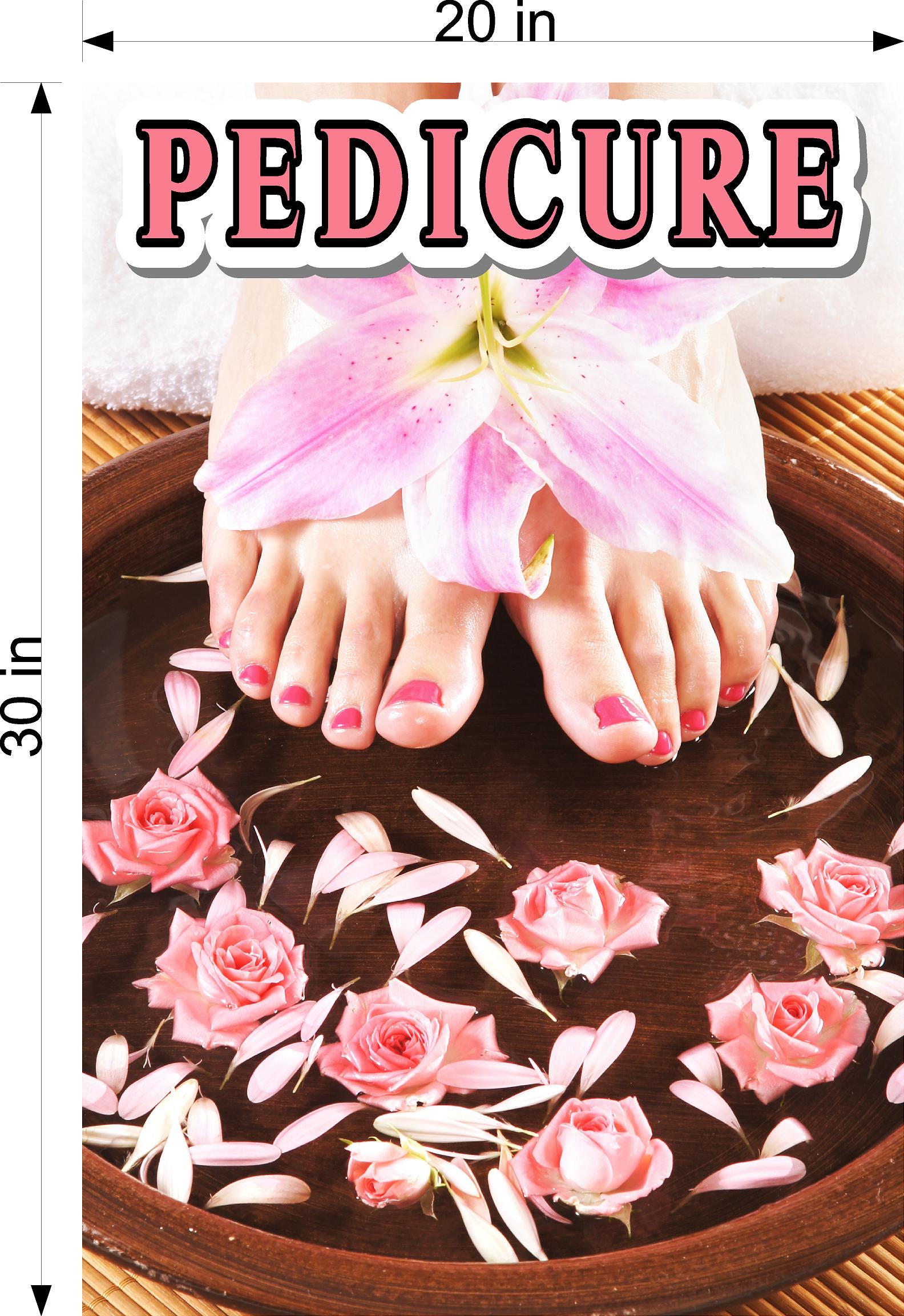 Pedicure 11 Wallpaper Poster Decal with Adhesive Backing Wall Sticker Decor Indoors Interior Sign Vertical