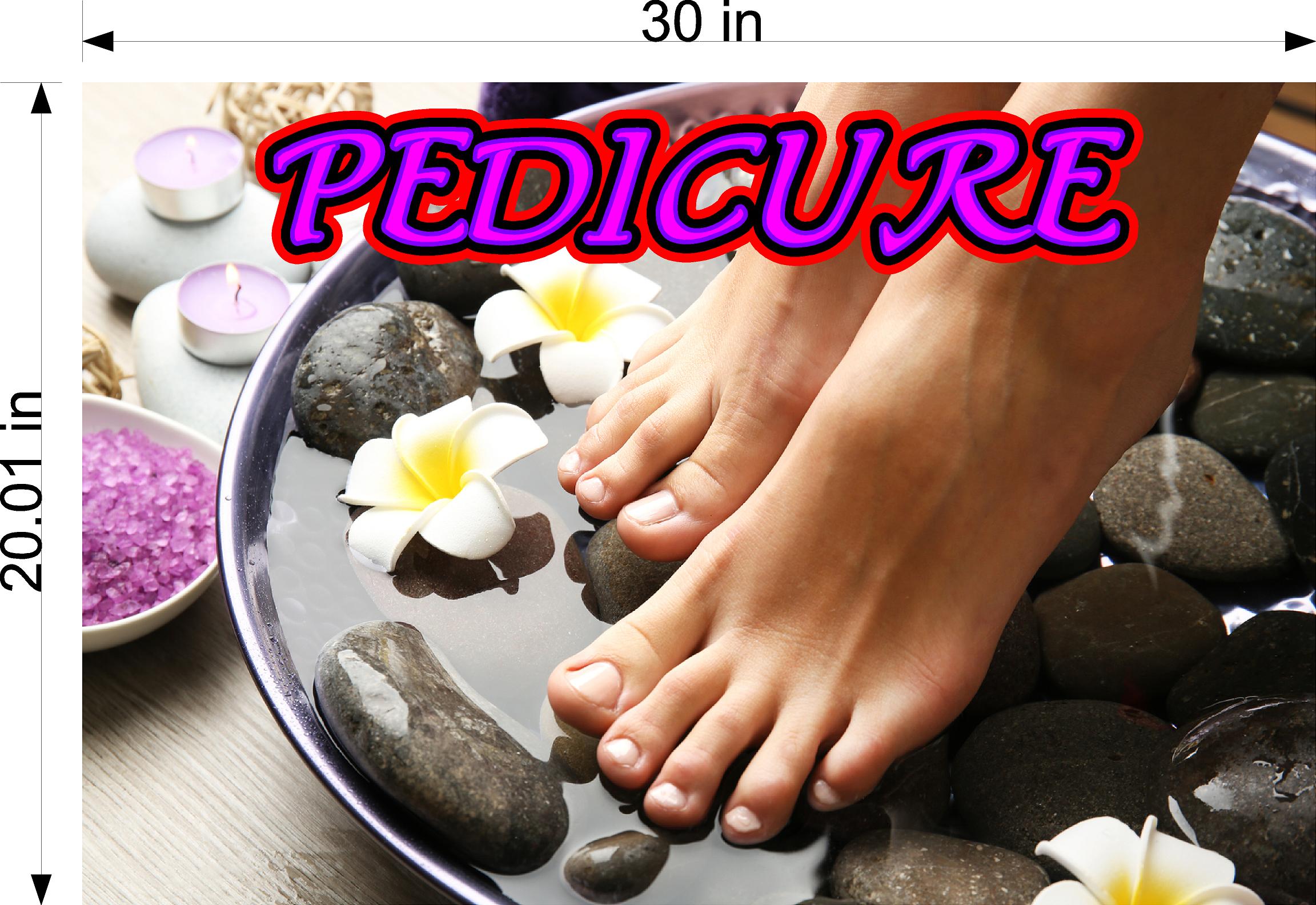 Pedicure 03 Wallpaper Poster Decal with Adhesive Backing Wall Sticker Decor Indoors Interior Sign Horizontal