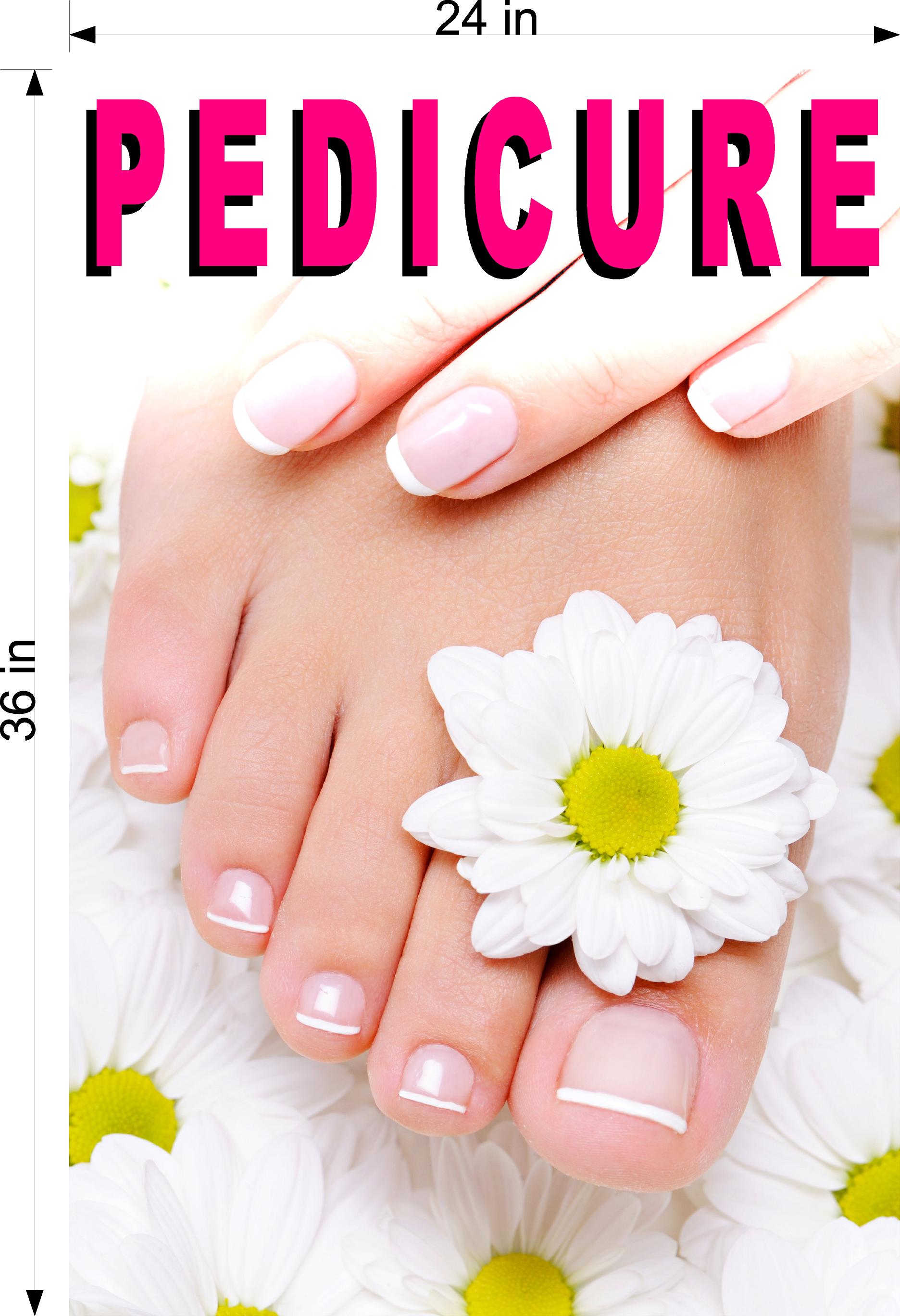 Pedicure 06 Wallpaper Poster Decal with Adhesive Backing Wall Sticker Decor Indoors Interior Sign Vertical