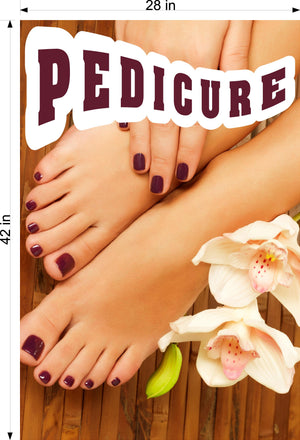 Pedicure 10 Wallpaper Poster Decal with Adhesive Backing Wall Sticker Decor Indoors Interior Sign Vertical