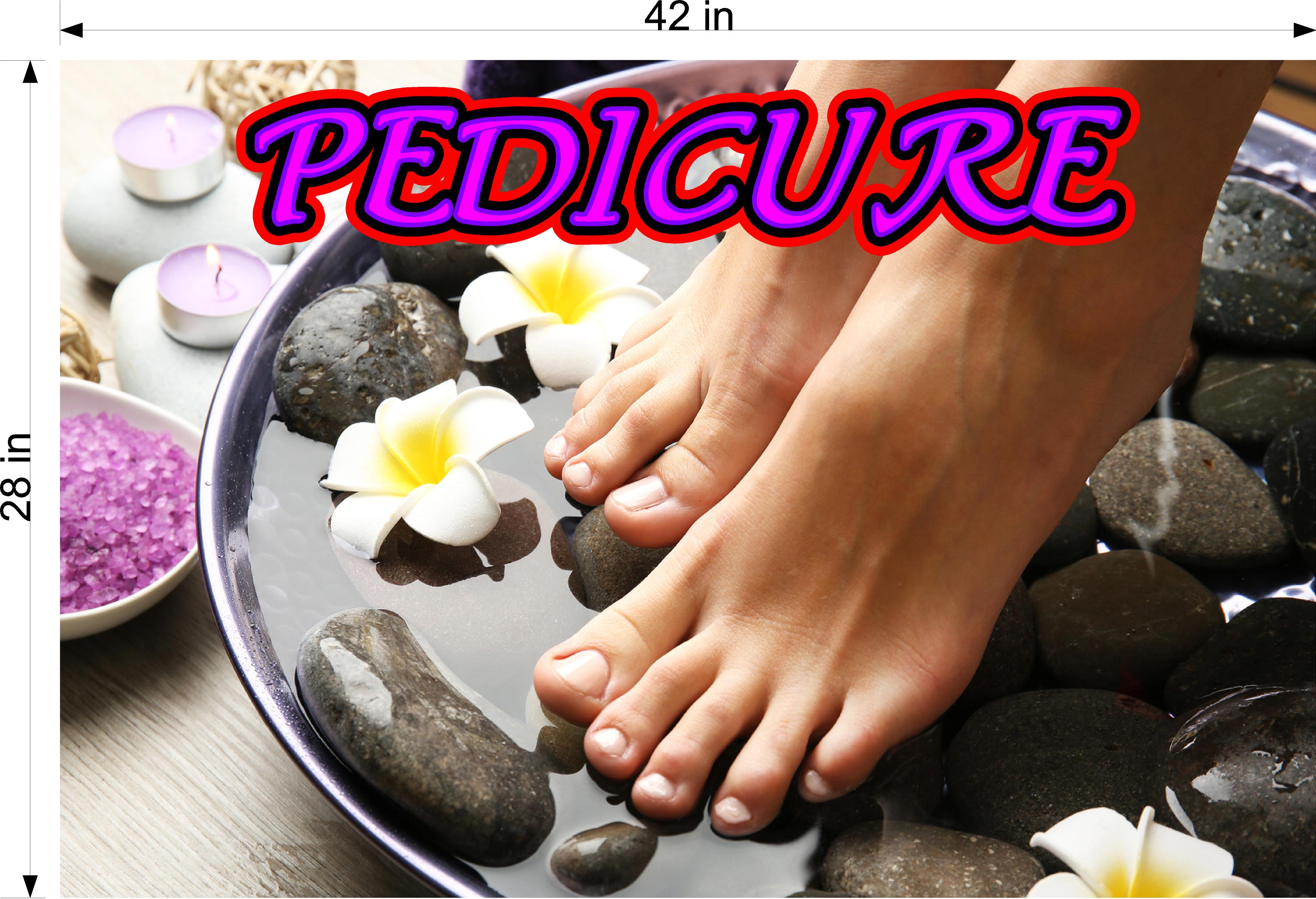 Pedicure 03 Wallpaper Poster Decal with Adhesive Backing Wall Sticker Decor Indoors Interior Sign Horizontal