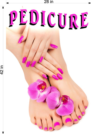 Pedicure 09 Wallpaper Poster Decal with Adhesive Backing Wall Sticker Decor Indoors Interior Sign Vertical
