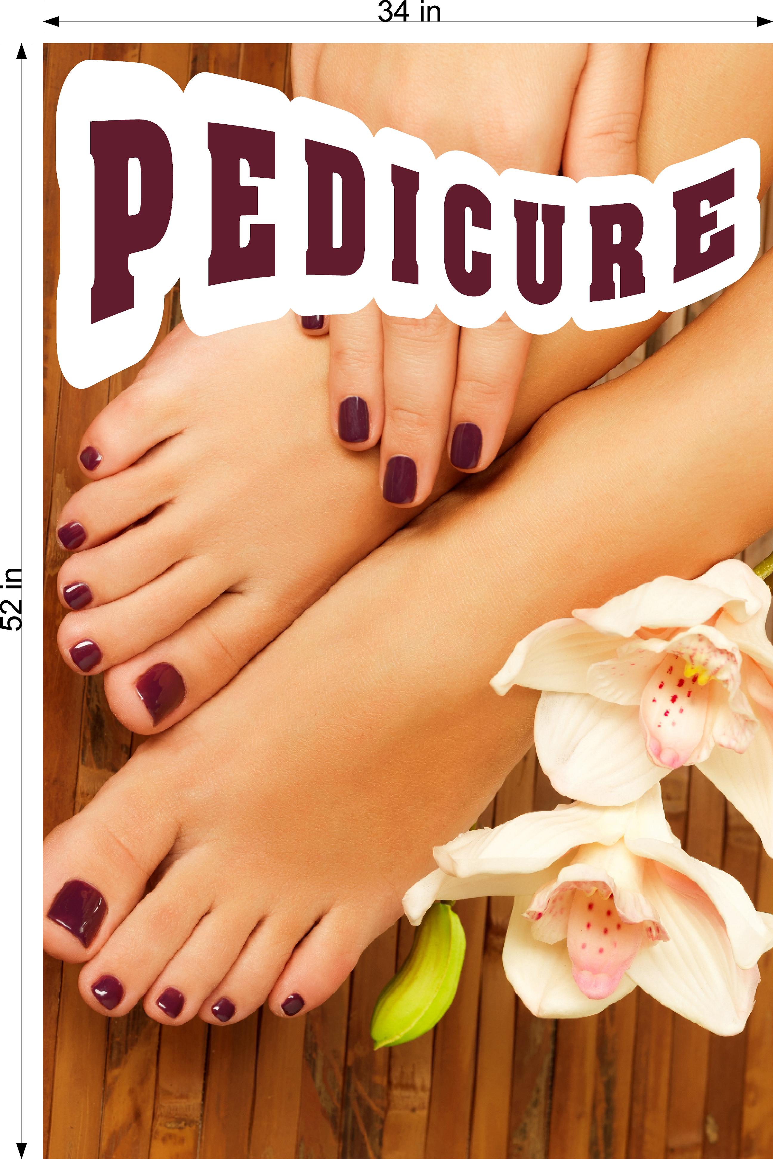 Pedicure 10 Wallpaper Poster Decal with Adhesive Backing Wall Sticker Decor Indoors Interior Sign Vertical