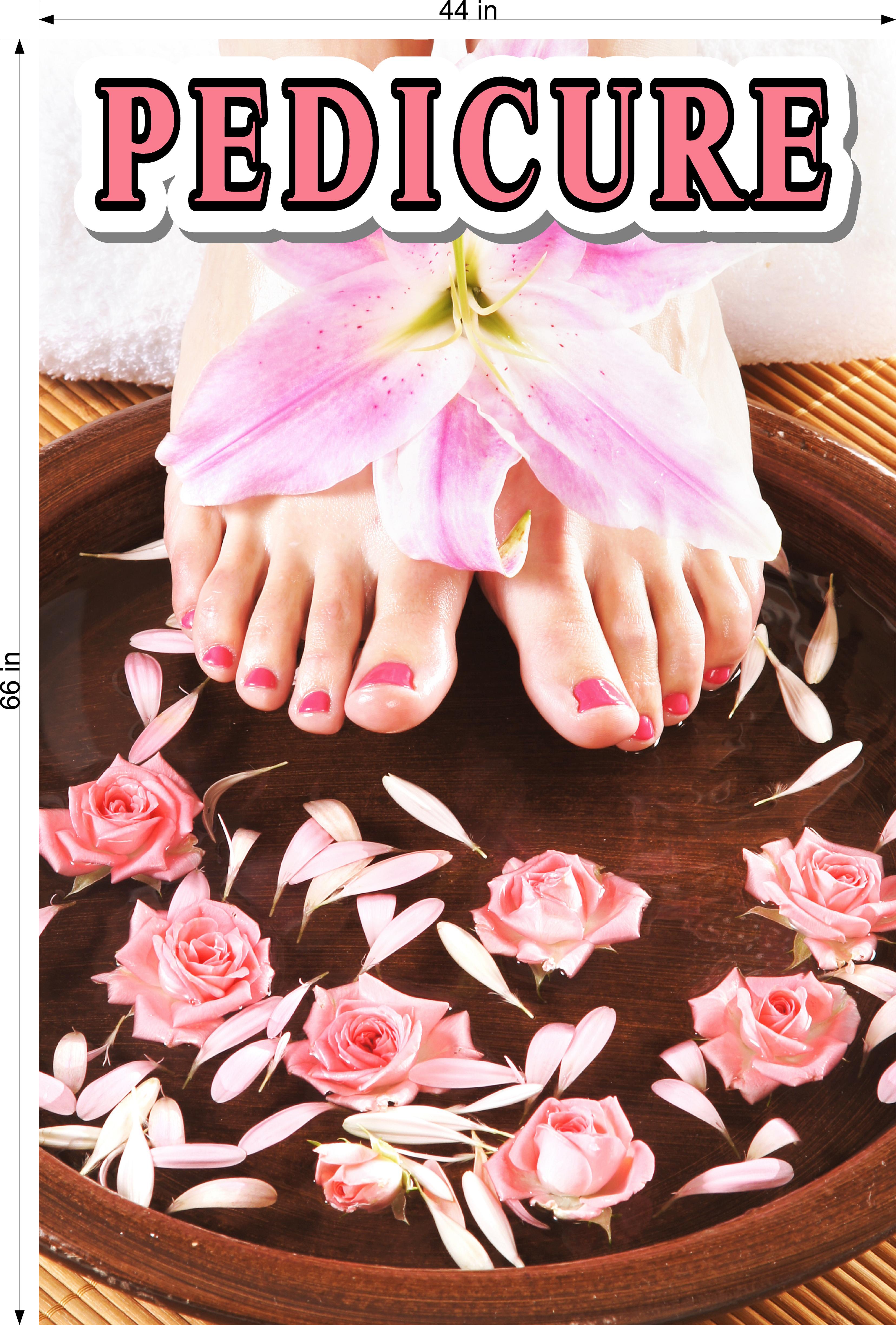 Pedicure 11 Photo-Realistic Paper Poster Premium Matte Interior Inside Sign Advertising Vertical  Marketing Wall Window Non-Laminated