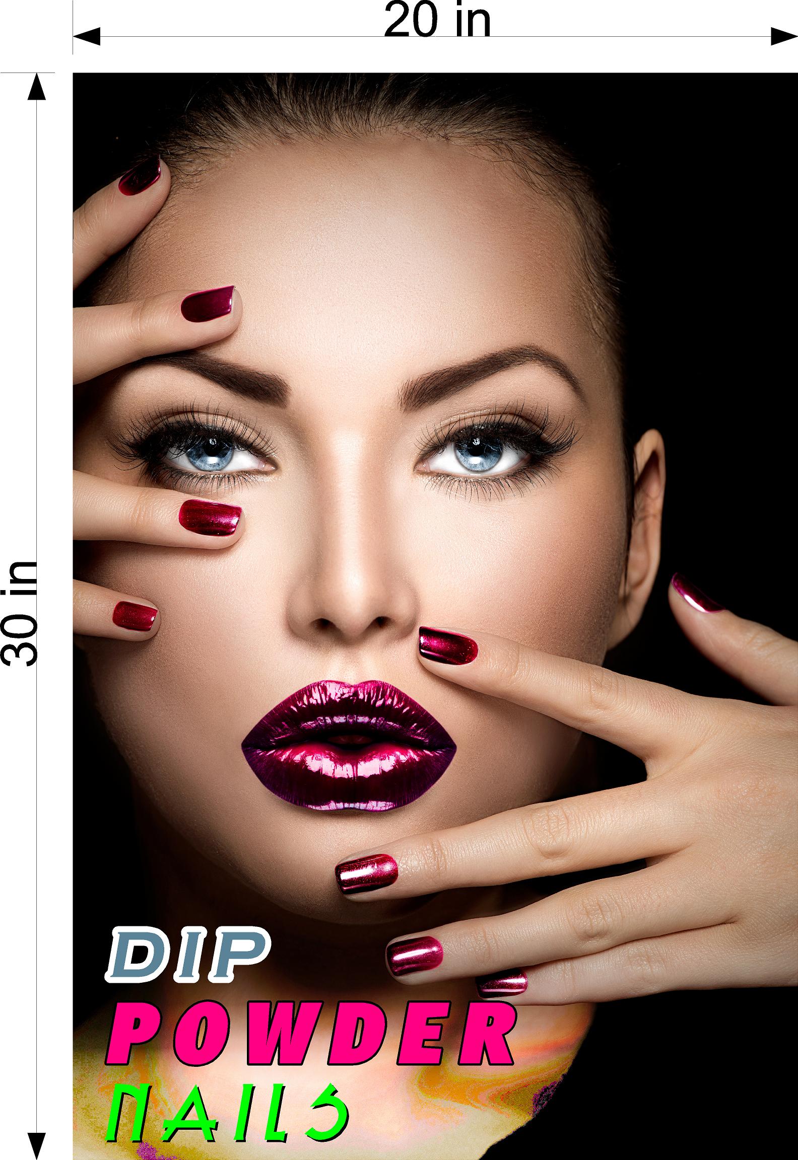 Dip Powder 02 Photo-Realistic Paper Poster Premium Interior Inside Sign Non-Laminated Nail Salon Vertical