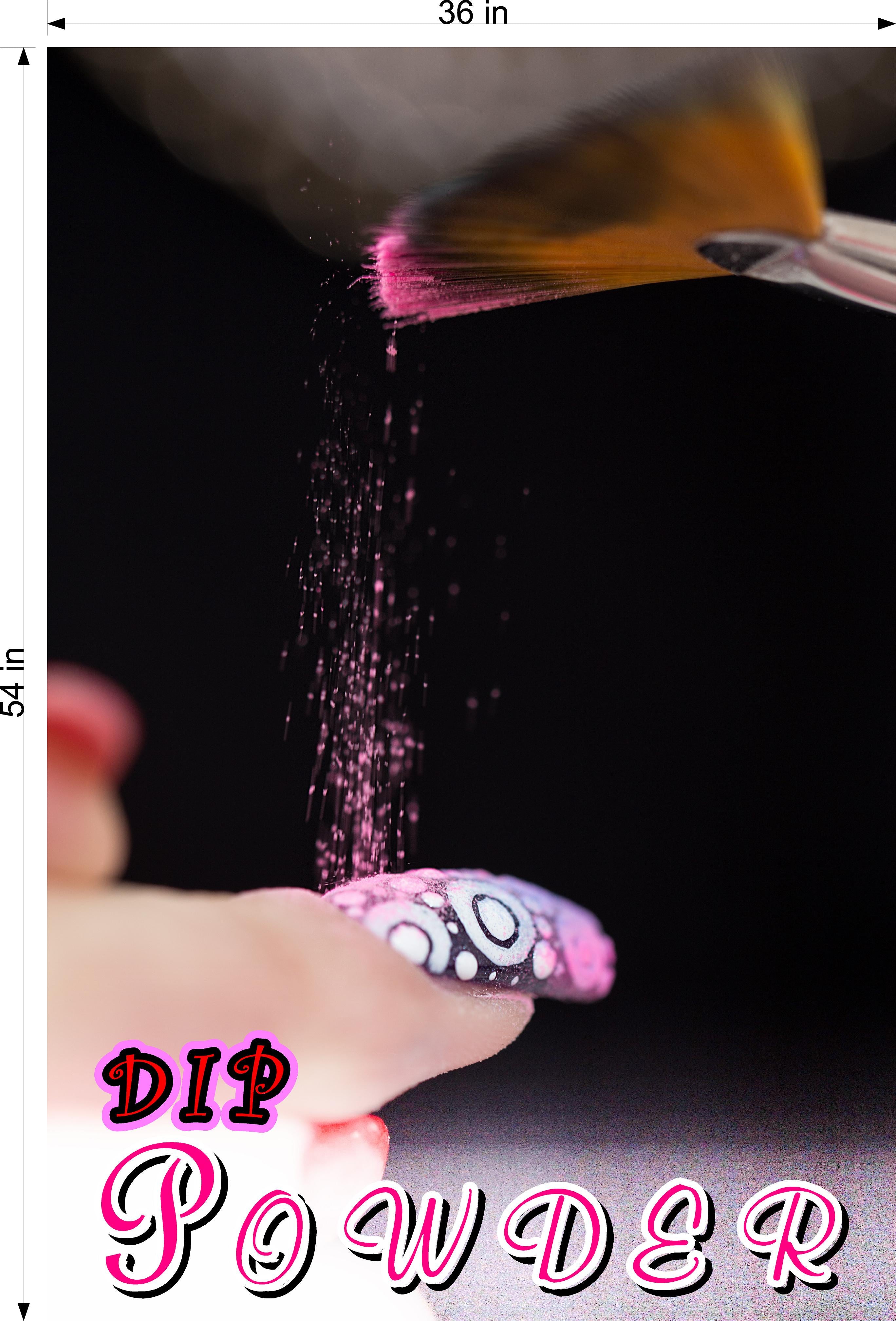 Dip Powder 01 Photo-Realistic Paper Poster Premium Interior Inside Sign Non-Laminated Nail Salon Vertical