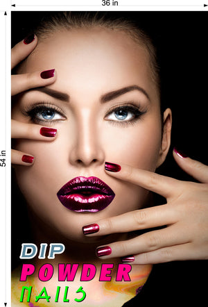 Dip Powder 02 Photo-Realistic Paper Poster Premium Interior Inside Sign Non-Laminated Nail Salon Vertical