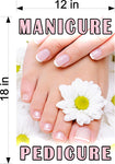Pedicure & Manicure 15 Wallpaper Poster Decal with Adhesive Backing Wall Sticker Decor Indoors Interior Sign Vertical