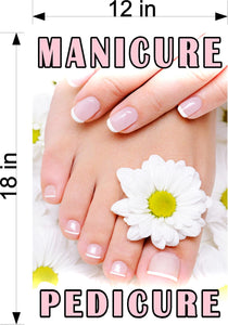 Pedicure & Manicure 15 Wallpaper Poster Decal with Adhesive Backing Wall Sticker Decor Indoors Interior Sign Vertical