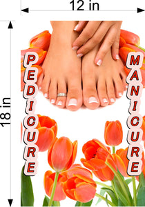 Pedicure & Manicure 16 Wallpaper Poster Decal with Adhesive Backing Wall Sticker Decor Indoors Interior Sign Vertical