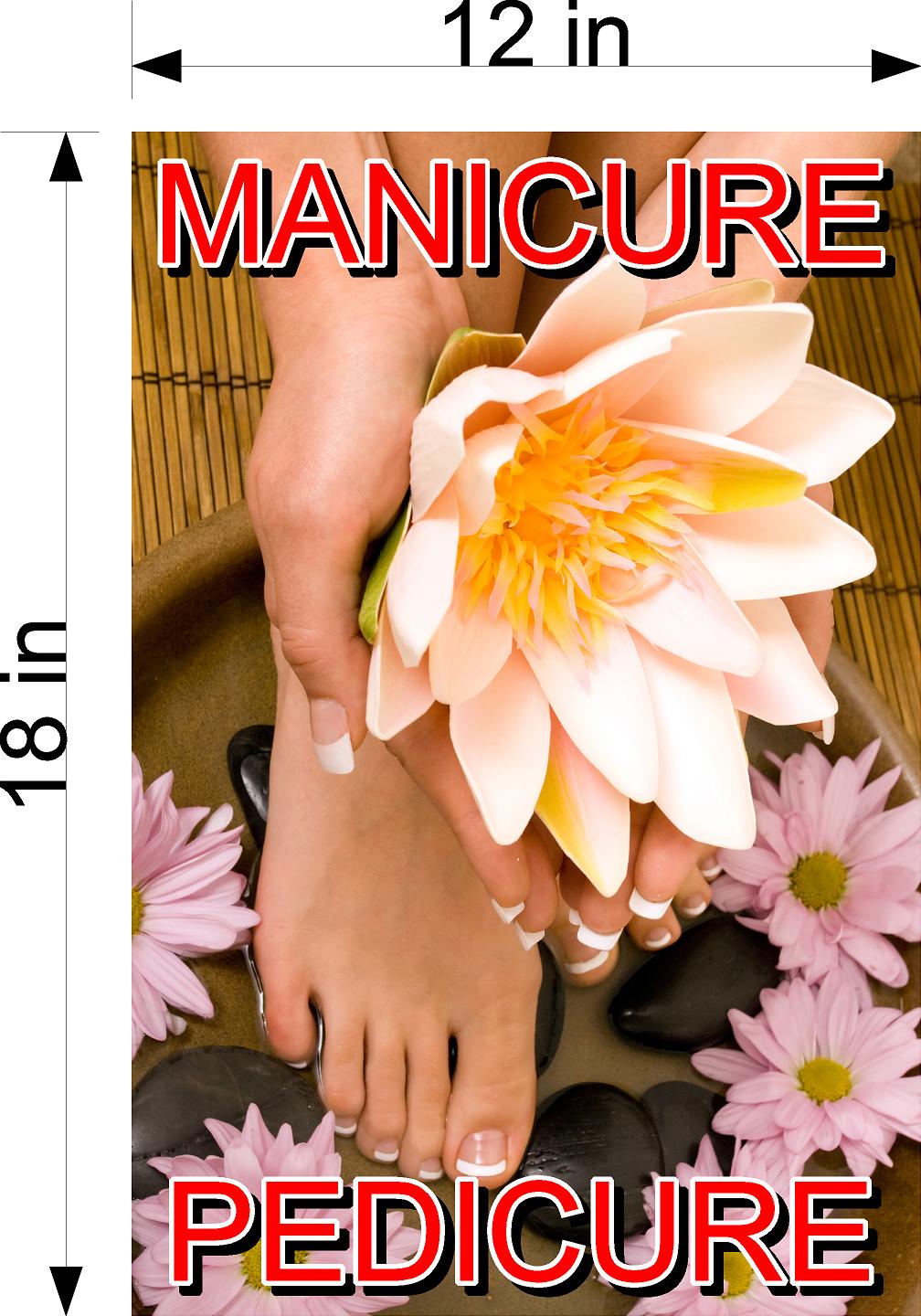 Pedicure & Manicure 17 Wallpaper Poster Decal with Adhesive Backing Wall Sticker Decor Indoors Interior Sign Vertical