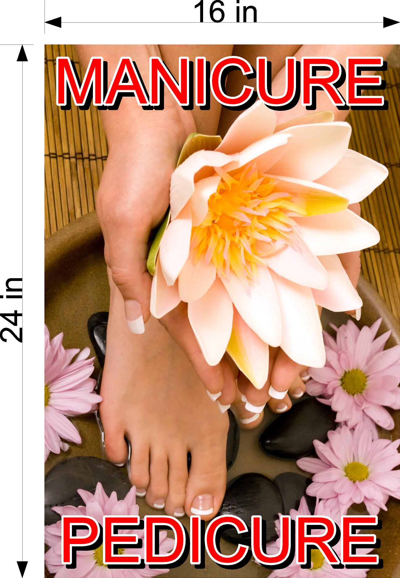 Pedicure & Manicure 17 Photo-Realistic Paper Poster Premium Matte Interior Inside Sign Advertising Marketing Wall Window Non-Laminated Vertical