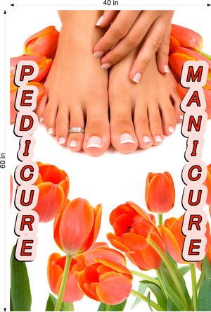 Pedicure & Manicure 16 Photo-Realistic Paper Poster Premium Matte Interior Inside Sign Adverting Marketing Wall Window Non-Laminated Vertical