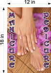 Pedicure & Manicure 10 Wallpaper Poster Decal with Adhesive Backing Wall Sticker Decor Indoors Interior Sign Vertical