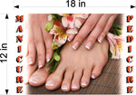 Pedicure & Manicure 13 Wallpaper Poster Decal with Adhesive Backing Wall Sticker Decor Indoors Interior Sign Horizontal