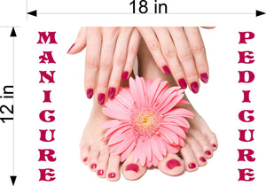 Pedicure & Manicure 07 Wallpaper Poster Decal with Adhesive Backing Wall Sticker Decor Indoors Interior Sign Horizontal