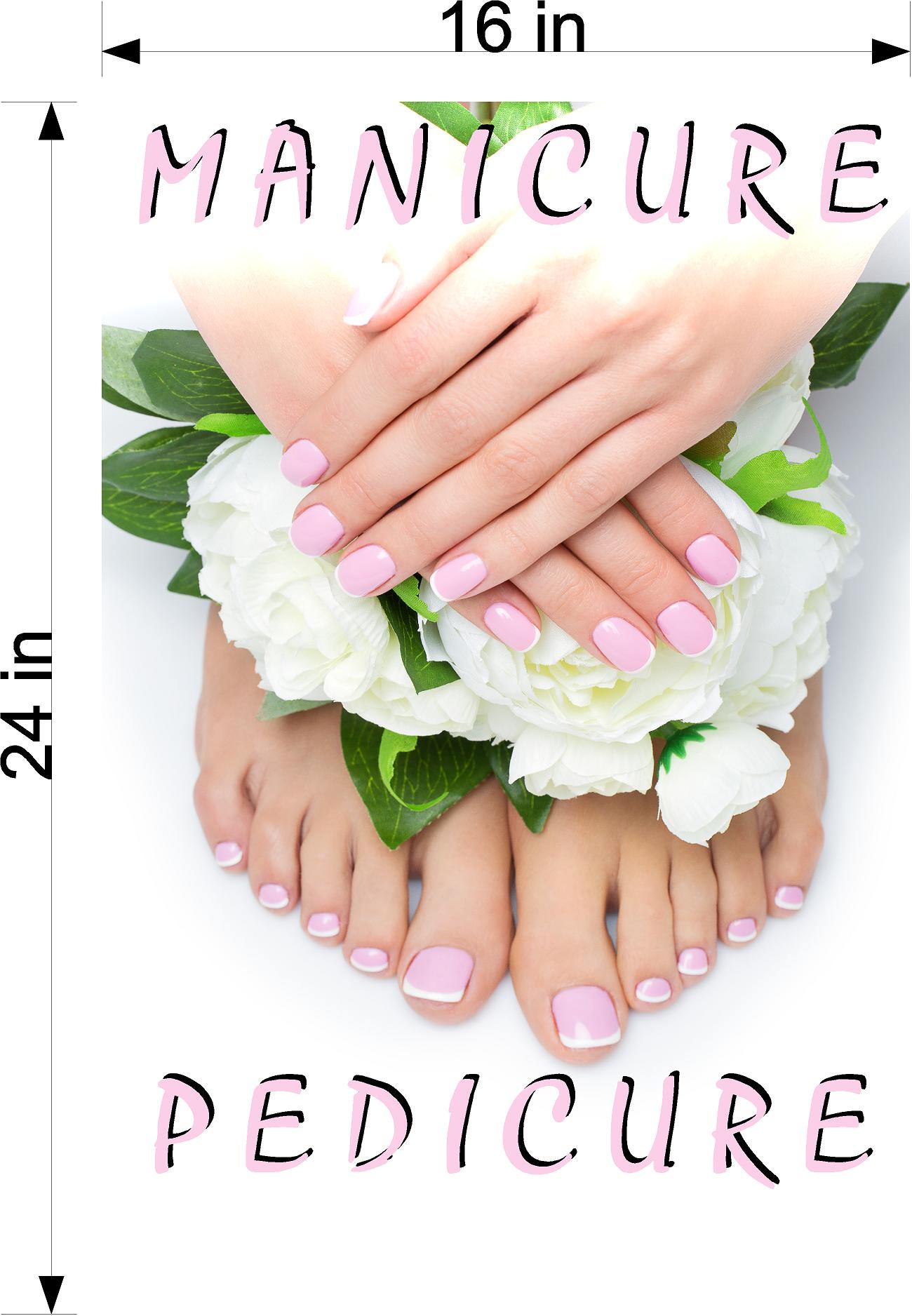 Pedicure & Manicure 11 Wallpaper Poster Decal with Adhesive Backing Wall Sticker Decor Indoors Interior Sign Vertical