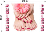 Pedicure & Manicure 12 Wallpaper Poster Decal with Adhesive Backing Wall Sticker Decor Indoors Interior Sign Horizontal