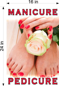 Pedicure & Manicure 08 Photo-Realistic Paper Poster Premium Matte Interior Inside Sign Advertising Marketing Wall Window Non-Laminated Vertical