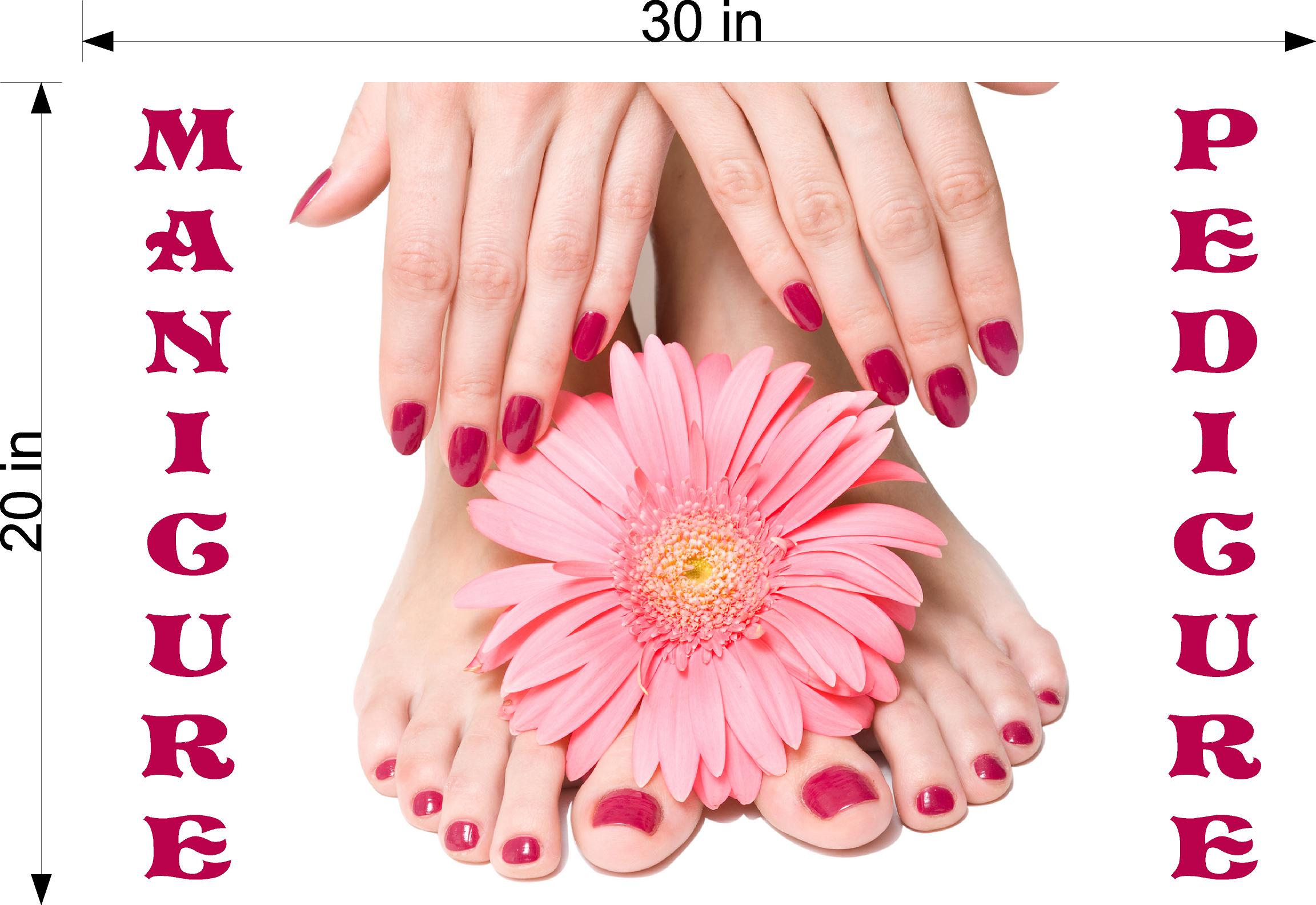 Pedicure & Manicure 07 Wallpaper Poster Decal with Adhesive Backing Wall Sticker Decor Indoors Interior Sign Horizontal