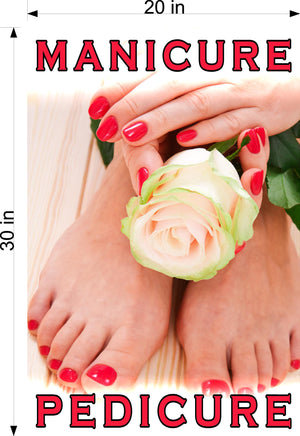 Pedicure & Manicure 08 Photo-Realistic Paper Poster Premium Matte Interior Inside Sign Advertising Marketing Wall Window Non-Laminated Vertical