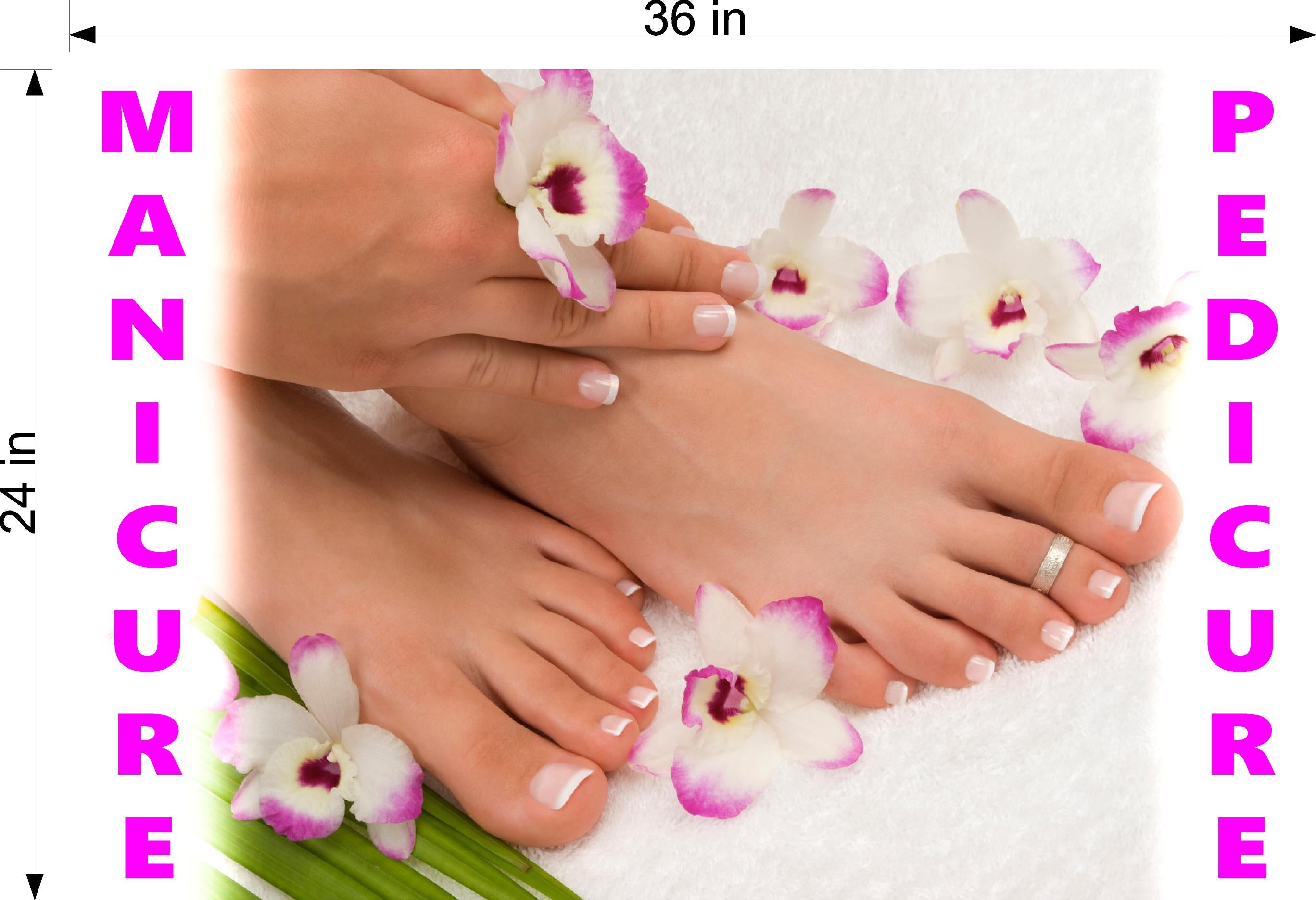 Pedicure & Manicure 05 Photo-Realistic Paper Poster Premium Matte Interior Inside Sign Adverting Marketing Wall Window Non-Laminated Horizontal