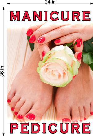 Pedicure & Manicure 08 Photo-Realistic Paper Poster Premium Matte Interior Inside Sign Advertising Marketing Wall Window Non-Laminated Vertical