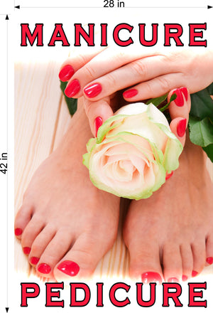 Pedicure & Manicure 08 Photo-Realistic Paper Poster Premium Matte Interior Inside Sign Advertising Marketing Wall Window Non-Laminated Vertical