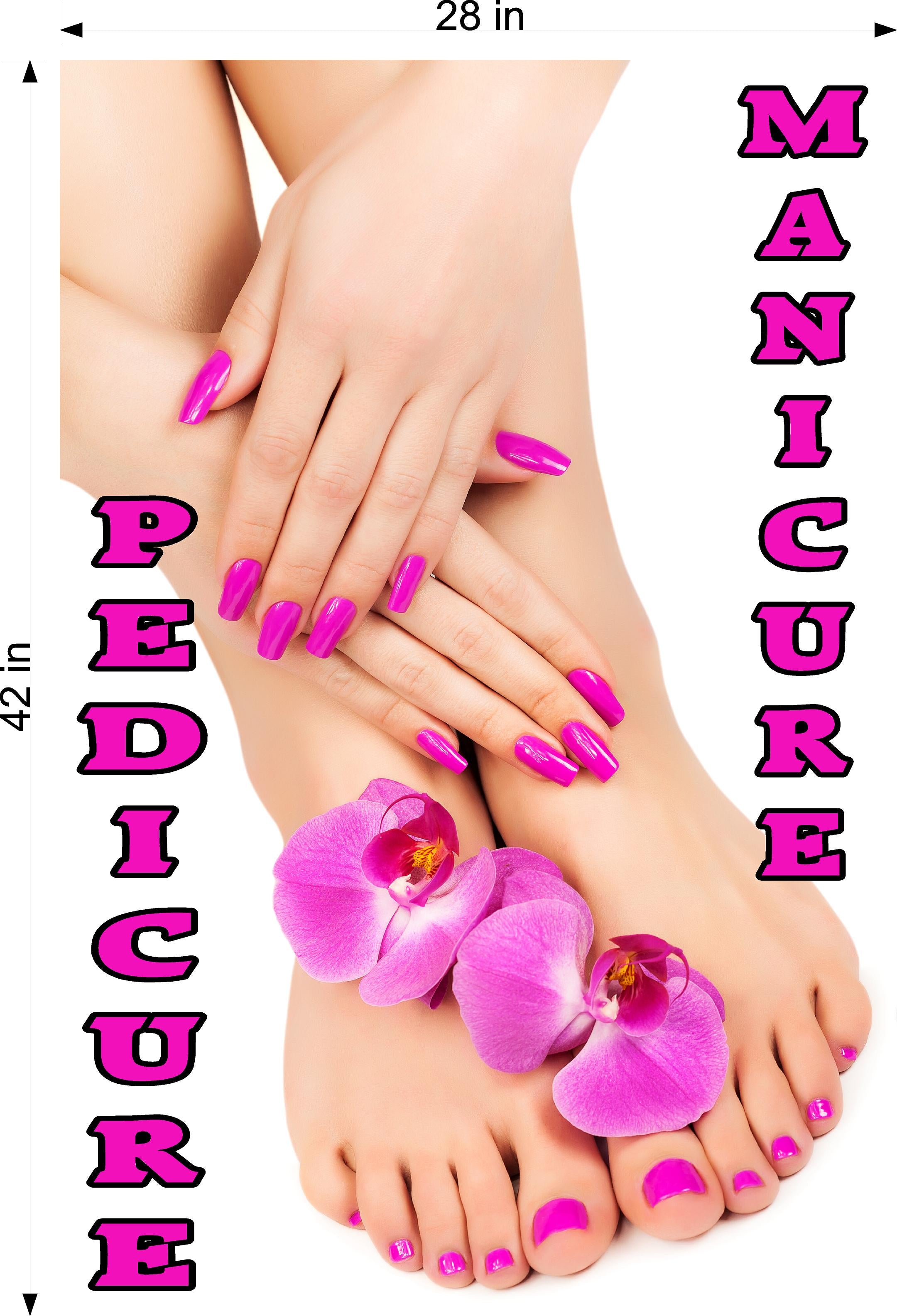 Pedicure & Manicure 09 Wallpaper Poster Decal with Adhesive Backing Wall Sticker Decor Indoors Interior Sign Vertical