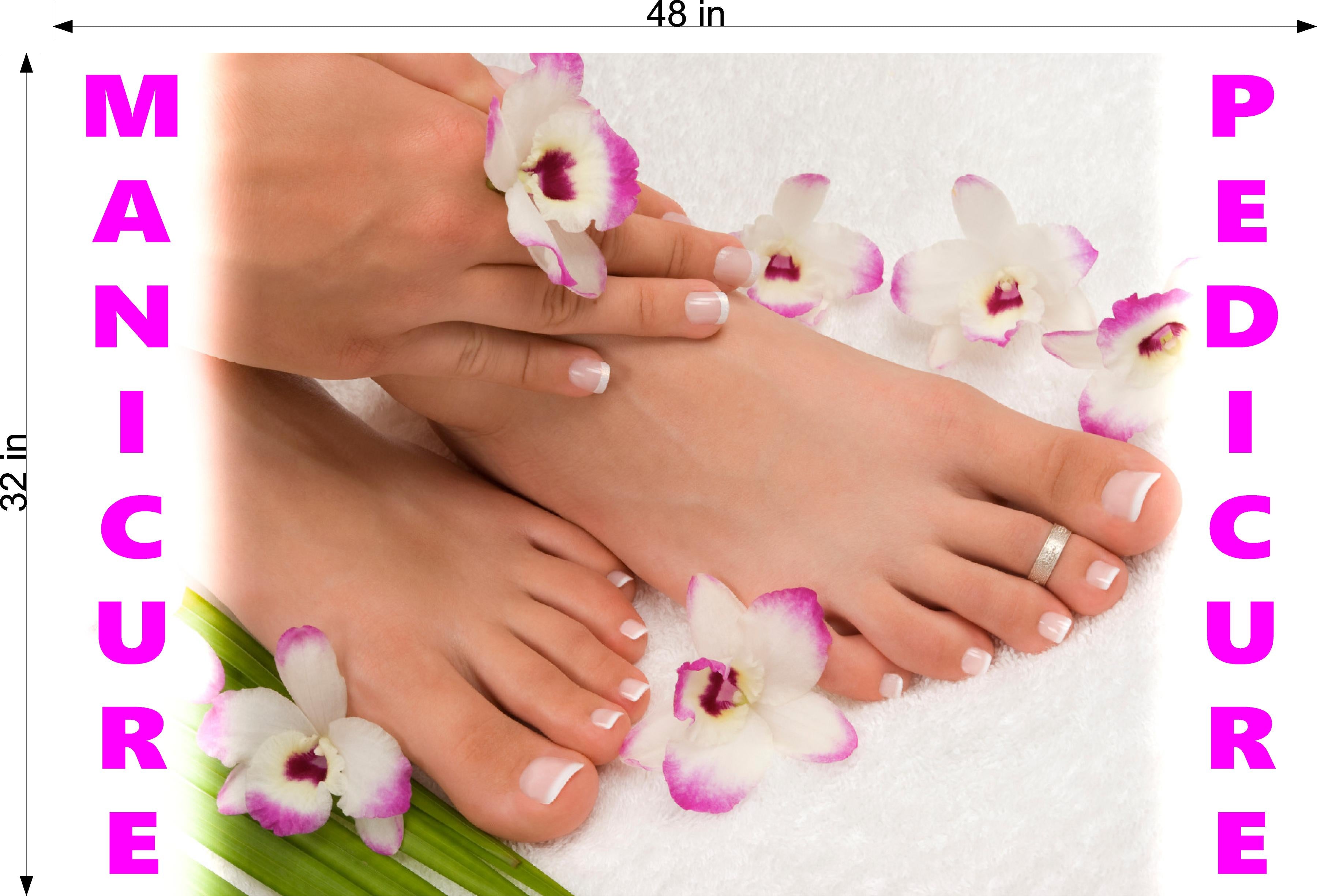 Pedicure & Manicure 05 Photo-Realistic Paper Poster Premium Matte Interior Inside Sign Adverting Marketing Wall Window Non-Laminated Horizontal