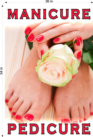 Pedicure & Manicure 08 Photo-Realistic Paper Poster Premium Matte Interior Inside Sign Advertising Marketing Wall Window Non-Laminated Vertical