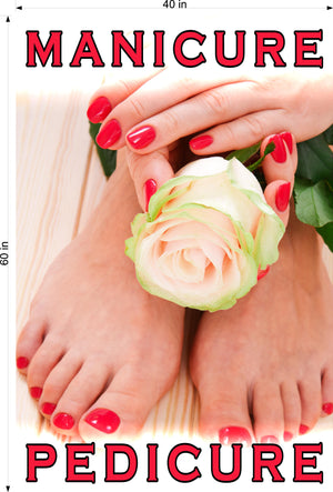 Pedicure & Manicure 08 Photo-Realistic Paper Poster Premium Matte Interior Inside Sign Advertising Marketing Wall Window Non-Laminated Vertical