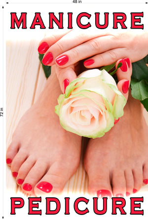Pedicure & Manicure 08 Photo-Realistic Paper Poster Premium Matte Interior Inside Sign Advertising Marketing Wall Window Non-Laminated Vertical