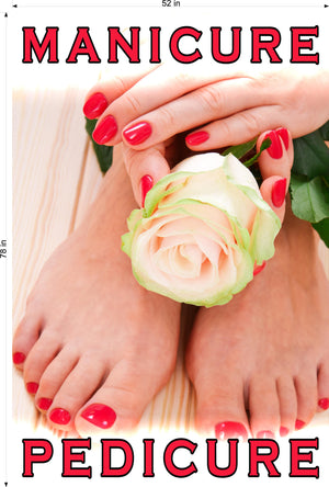 Pedicure & Manicure 08 Photo-Realistic Paper Poster Premium Matte Interior Inside Sign Advertising Marketing Wall Window Non-Laminated Vertical