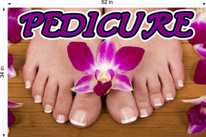 Pedicure 04 Wallpaper Poster Decal with Adhesive Backing Wall Sticker Decor Indoors Interior Sign Horizontal