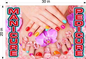 Pedicure & Manicure 03 Wallpaper Poster Decal with Adhesive Backing Wall Sticker Decor Indoors Interior Sign Horizontal
