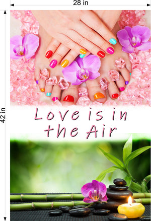 Quote 10 Perforated Mesh One Way Vision See-Through Window Vinyl Salon Love is in the Air Vertical