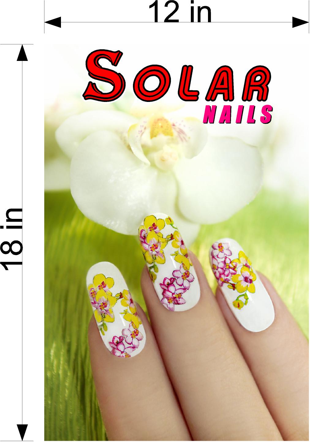Solar 01 Wallpaper Fabric Poster Decal with Adhesive Backing Wall Sticker Decor Nail Salon Sign Vertical