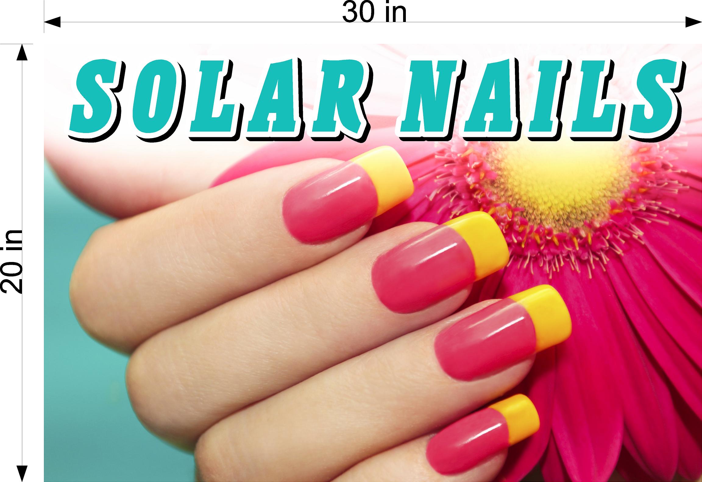 Solar 08 Wallpaper Fabric Poster Decal with Adhesive Backing Wall Sticker Decor Nail Salon Sign Horizontal