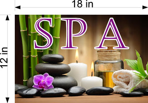 Spa 10 Wallpaper Poster Decal with Adhesive Backing Wall Sticker Decor Indoors Interior Sign Horizontal