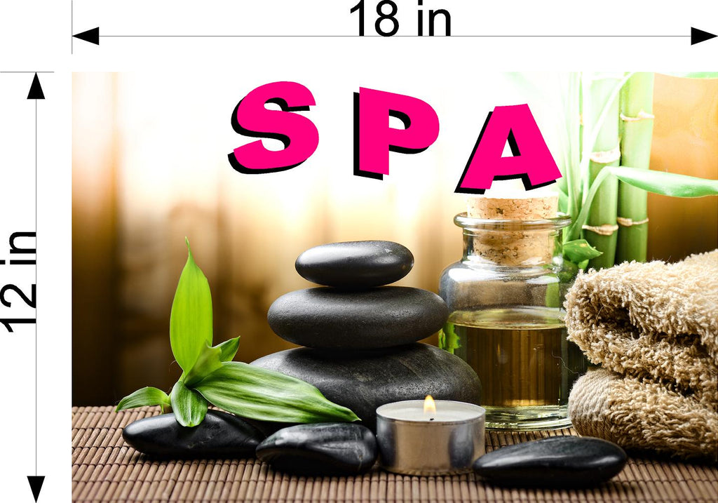 Spa 14 Wallpaper Poster Decal with Adhesive Backing Wall Sticker Decor Indoors Interior Sign Horizontal