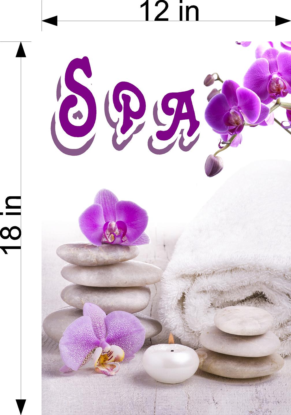 Spa 02 Wallpaper Poster Decal with Adhesive Backing Wall Sticker Decor Indoors Interior Sign Vertical