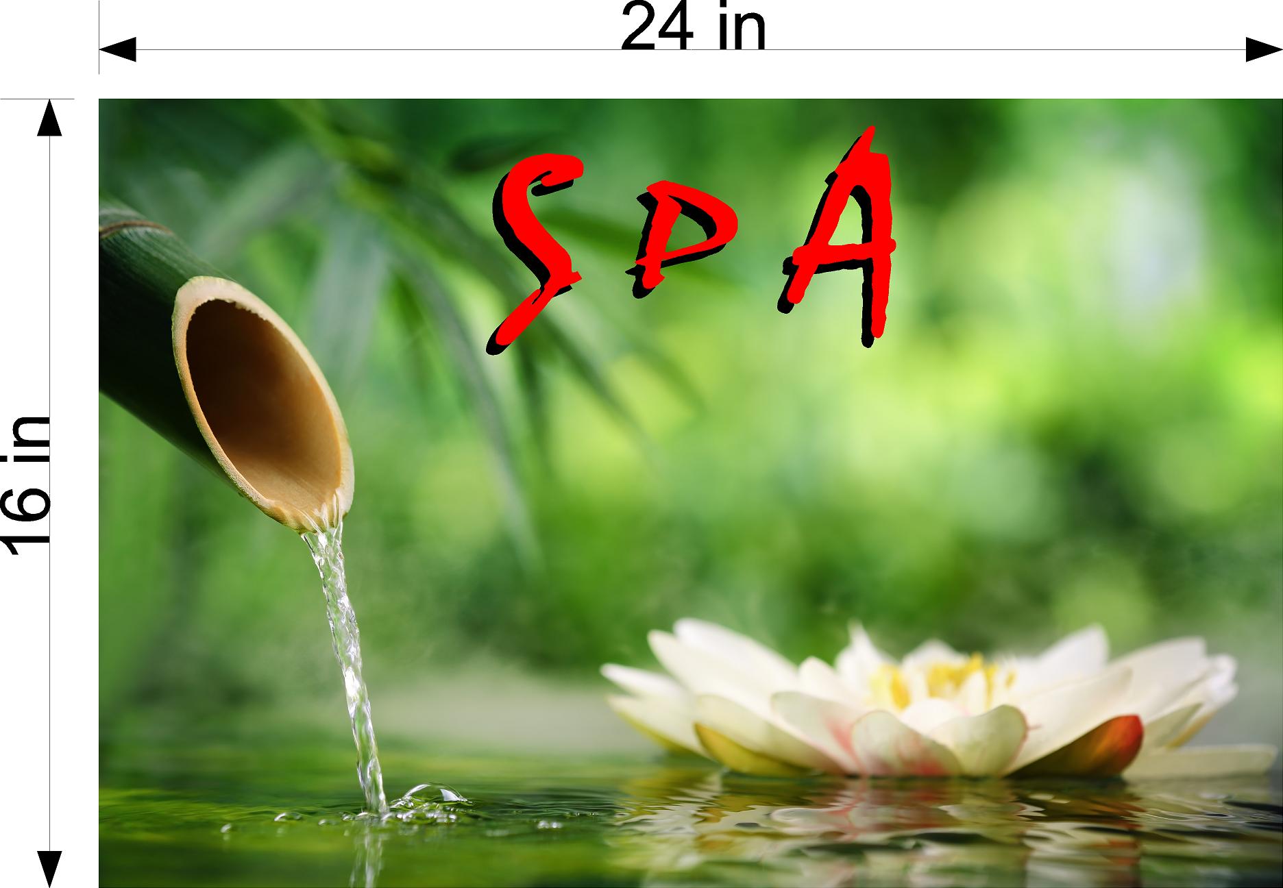 Spa 03 Wallpaper Poster Decal with Adhesive Backing Wall Sticker Decor Indoors Interior Sign Horizontal