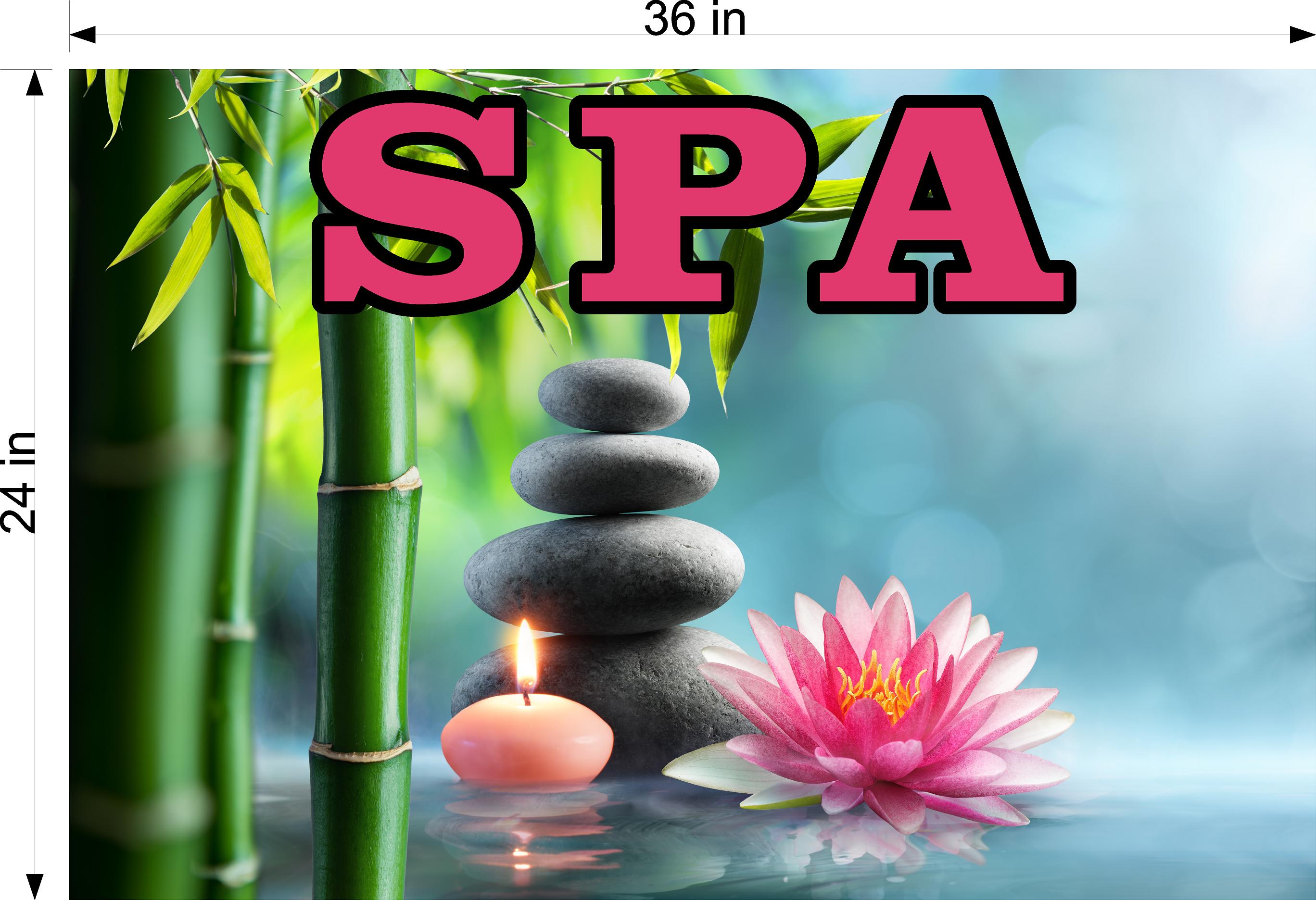 Spa 09 Wallpaper Poster Decal with Adhesive Backing Wall Sticker Decor Indoors Interior Sign Horizontal