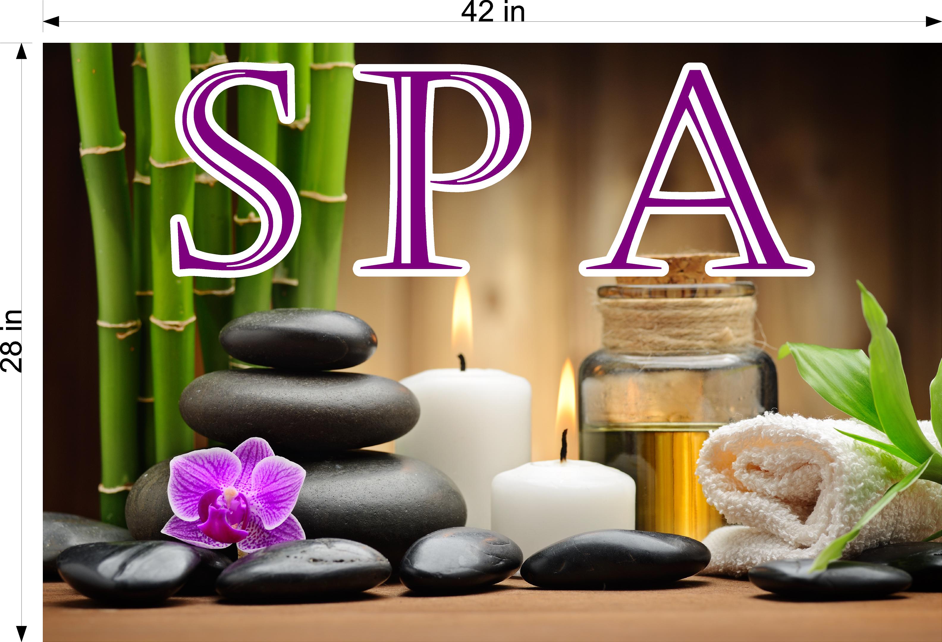 Spa 10 Wallpaper Poster Decal with Adhesive Backing Wall Sticker Decor Indoors Interior Sign Horizontal