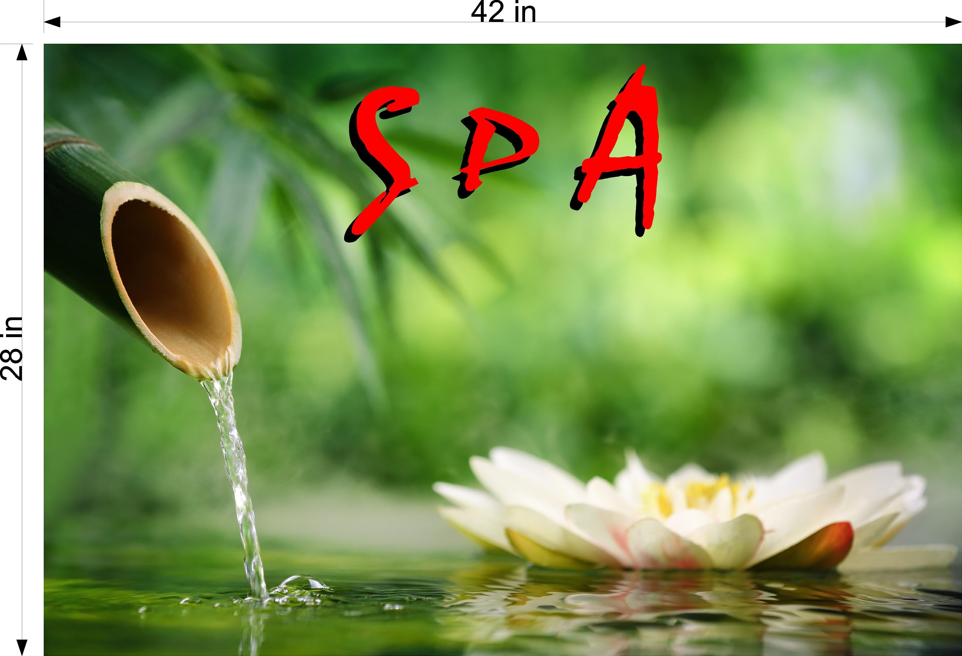 Spa 03 Wallpaper Poster Decal with Adhesive Backing Wall Sticker Decor Indoors Interior Sign Horizontal